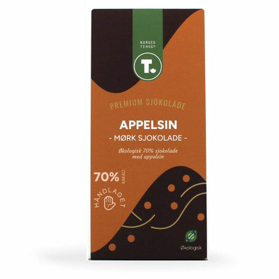Mørk chokolade 70% - Appelsin - økologisk