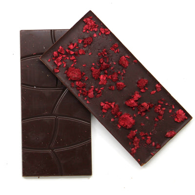 Mørk chokolade 70% - Hindbær - økologisk